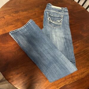 Rock & Roll Cowgirl Straight Leg Blue Jeans